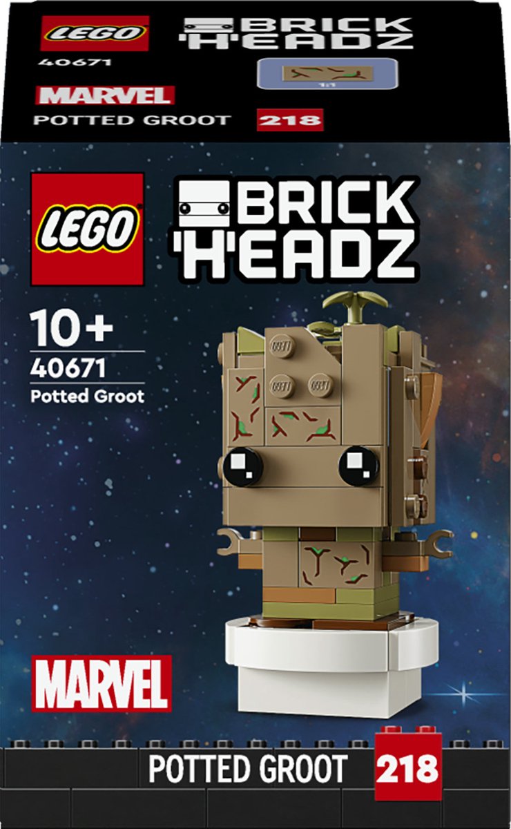 Het Beste Speelgoed | LEGO Brickheadz 40671 - Marvel Groot in Pot