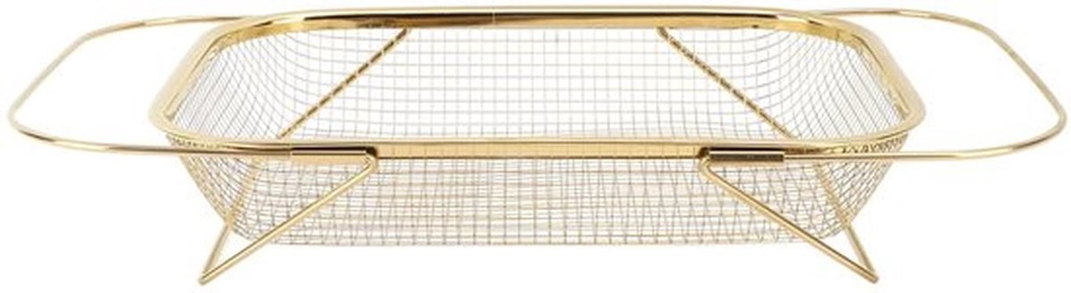 Afvoermand boven de gootsteen, keukenafvoer gemaakt van roestvrij staal 45,7 cm met uittrekbare handvatten, fruitafvoer, afvoermand voor fruit en groenten
