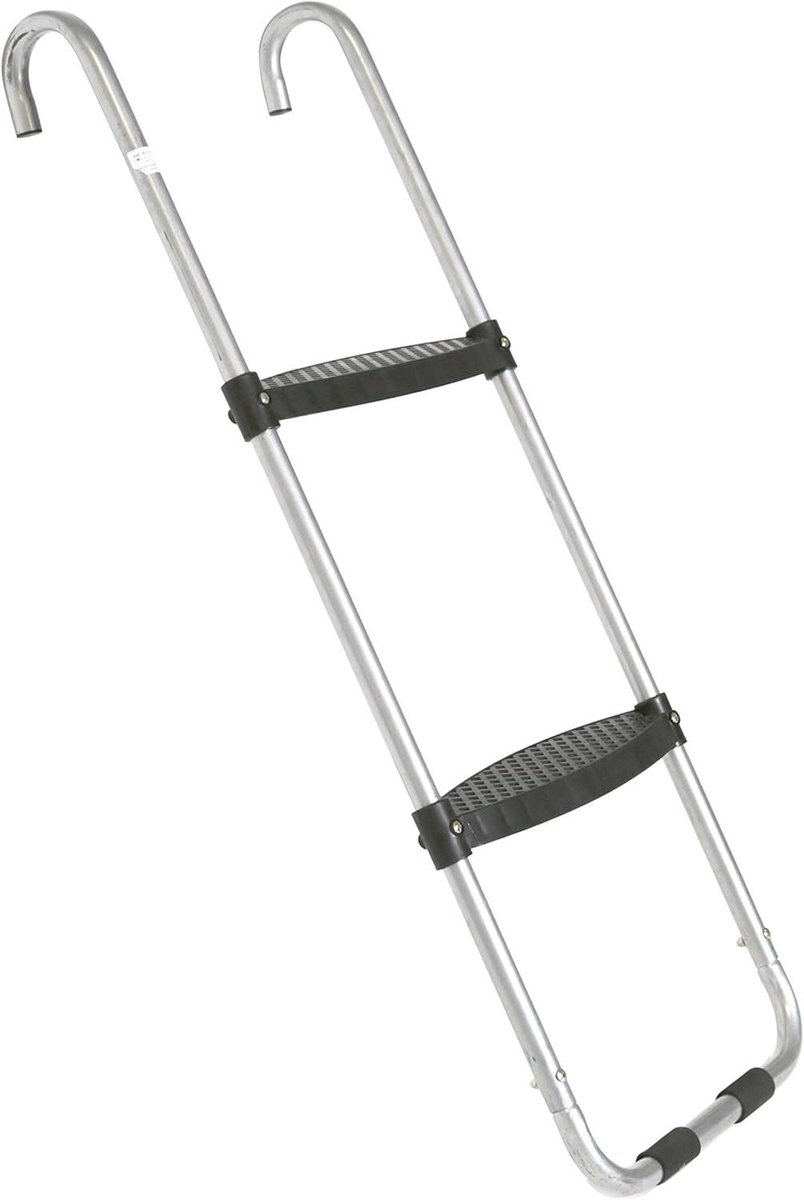 Trampoline Ladder - Trap voor Trampoline - Veilig Gebruik - Extra Brede Treden - 40 Inch Hoog - Zilver