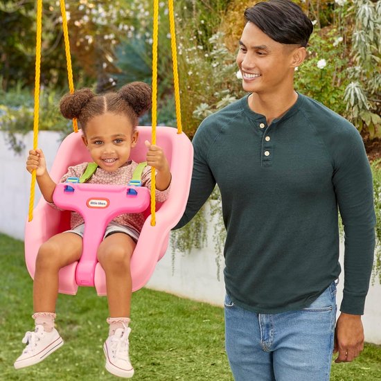 Babyschommel - Peuterschommel Kinderstoel - Buiten spelen - Verstelbare veiligheidsgordels - 40.6 centimeter zitdiepte - Roze van Merkloos — afbeelding 2