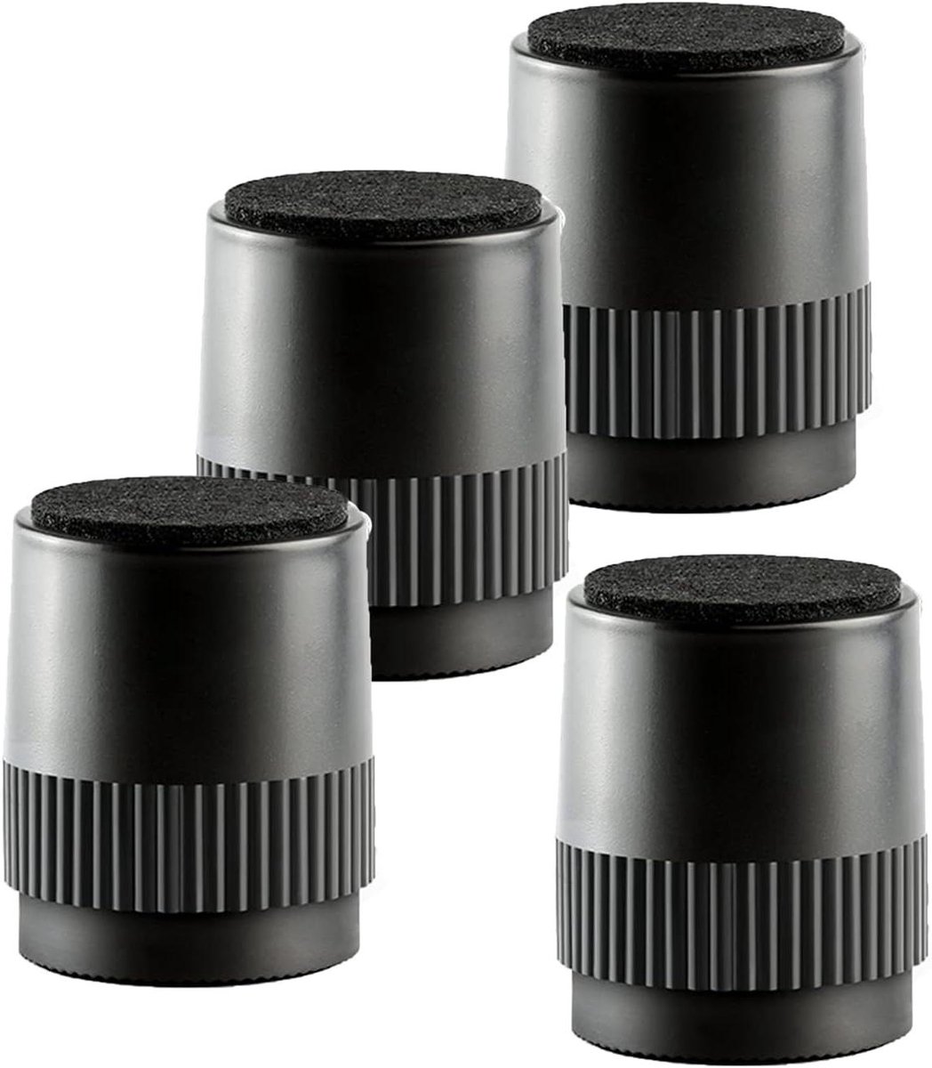 Verstelbare Tafelpoten - Meubelpoten Bankpoten - Meubels Verhogen - Robuuste Constructie - 75 mm - Zwart