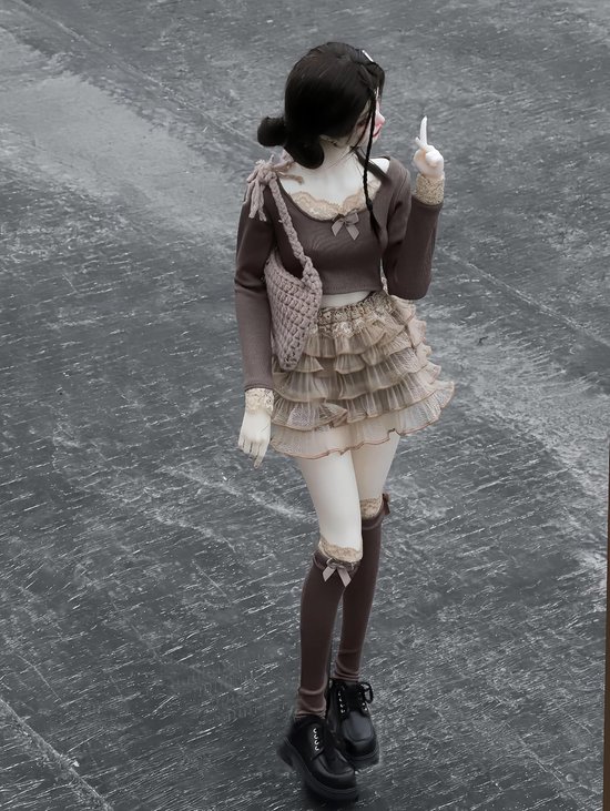 Poppenkleding Set - BJD Kleding - Poppen Aankleden - Handgemaakte Stijlvolle Look - 1/6 Schaal - G — afbeelding 5