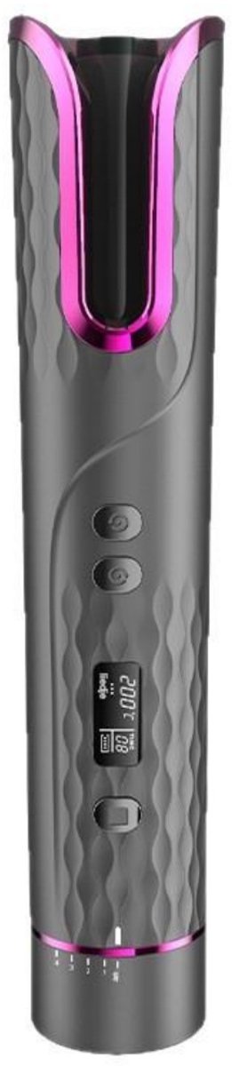 GELLDG Draadloze Automatische Lockenstaven - Self-rotating Curling Iron - 4 Temperatuurstanden - Snel Opwarmend, Verbrandingsbeveiligd, Verwarringsvrij - Geschikt voor Thuis en Onderweg - Kunststof - Draagbaar en Smart