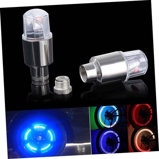 Fietslampjes - Wielverlichting Bandenverlichting - Veiliger Fietsen - Bewegingsgevoelig - 2 x 4 cm - Veelkleurig — afbeelding 4