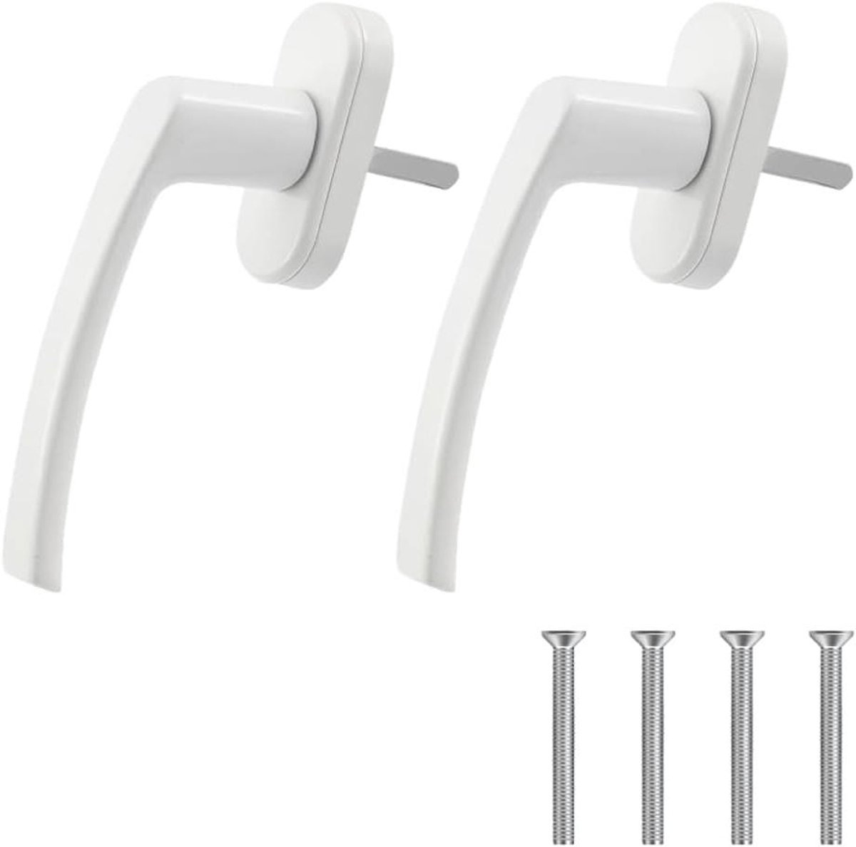 Aluminium Raamgreep - Raamslot Balkondeur - Ramen Beveiligen - Universele Pasvorm - 35 mm Stift - Wit