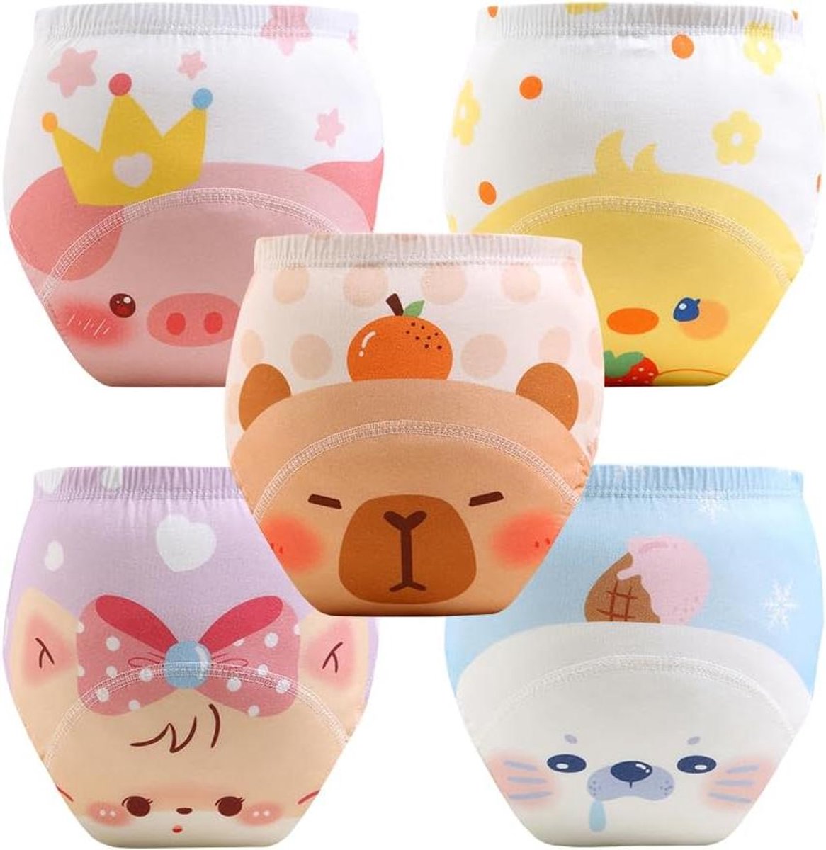 Potty Training Broekjes - Oefenbroekjes - Zindelijkheidstraining - Wasbaar en Herbruikbaar - Unisex Baby
