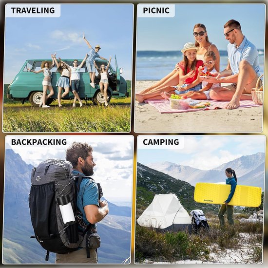Zelfopblazende Slaapmat - Isomat Kampeer Mat - Outdoor Slapen - ISPO Bekroond Design - 3.5 cm Dik - Geel — afbeelding 5