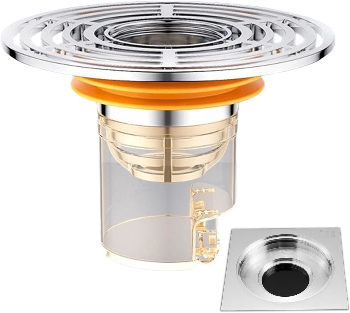 Gootsteenafvoerstopper - Vloerhaarvanger - Afvoeren Schoonhouden - Afneembaar Filterontwerp - 33-45 mm Diameter - Zilver