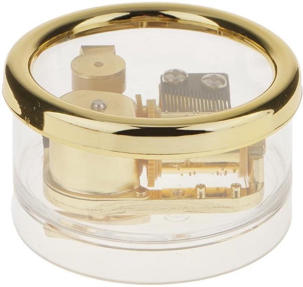 Transparant Muziekdoosje - Opwindbaar Doosje - Cadeau Idee - Werkend Uurwerk - 7x4 cm - Transparant