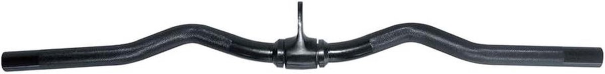 Rij Handvat - Krulstang Kabeltrainer - Kracht Training - Diamantpatroon Karteling - 71 cm - Zwart Chroom