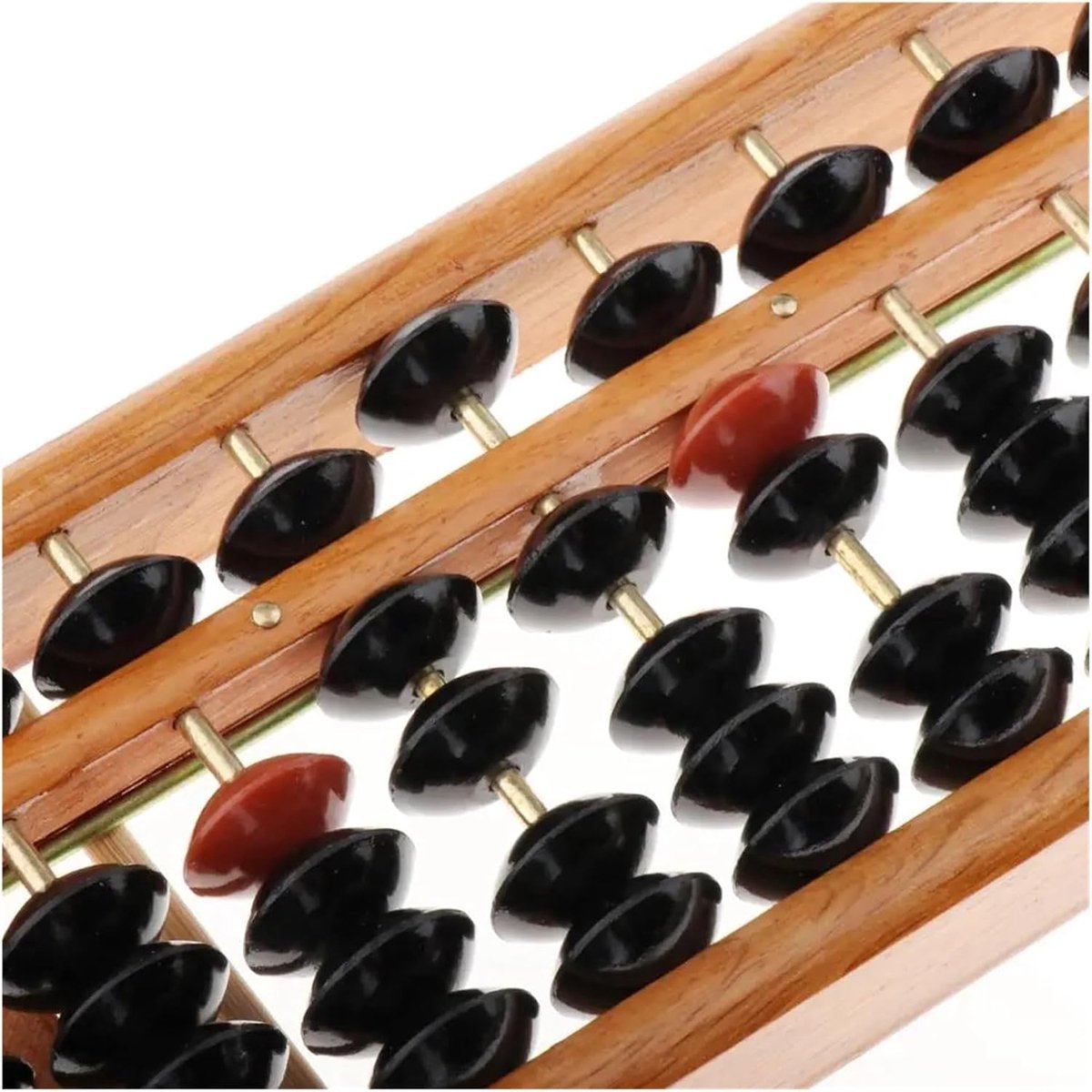 Houten Telraam - Rekenraam Leren - Wiskunde Oefenen - 17 Kolommen - 35 cm - Zwart