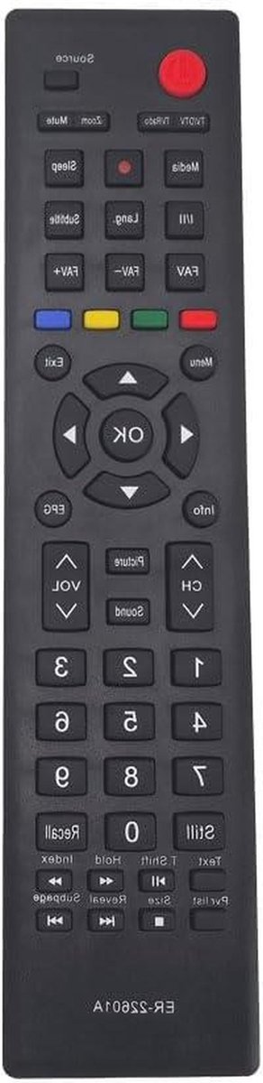 Afstandsbediening - Universele Bediening - TV Kijken - Directe Werking - 22x5.5x2 cm - Zwart