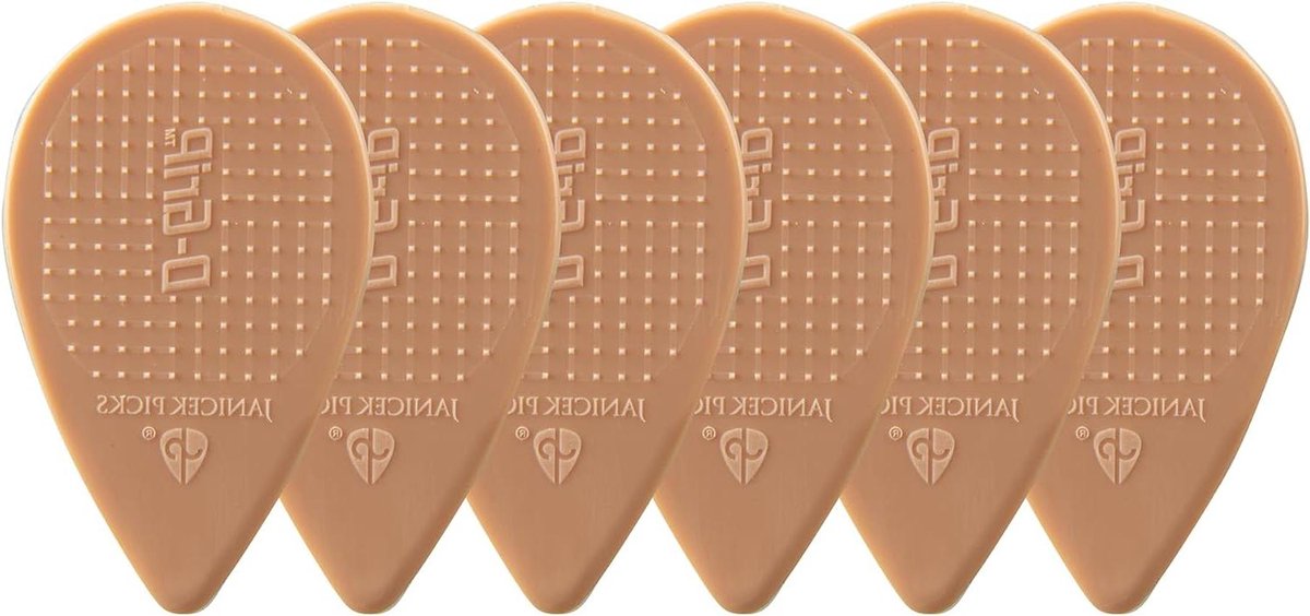 Plectrums - Nylon Picks - Muziek Spelen - Verbeterde Grip - 6 Stuks - Lichtbruin