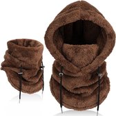 Fleece Winter Balaclava voor Skiën en Outdoor Activiteiten - Multifunctionele Winddichte Hoed met Nekwarmer voor Fietsen, Wandelen en Hardlopen