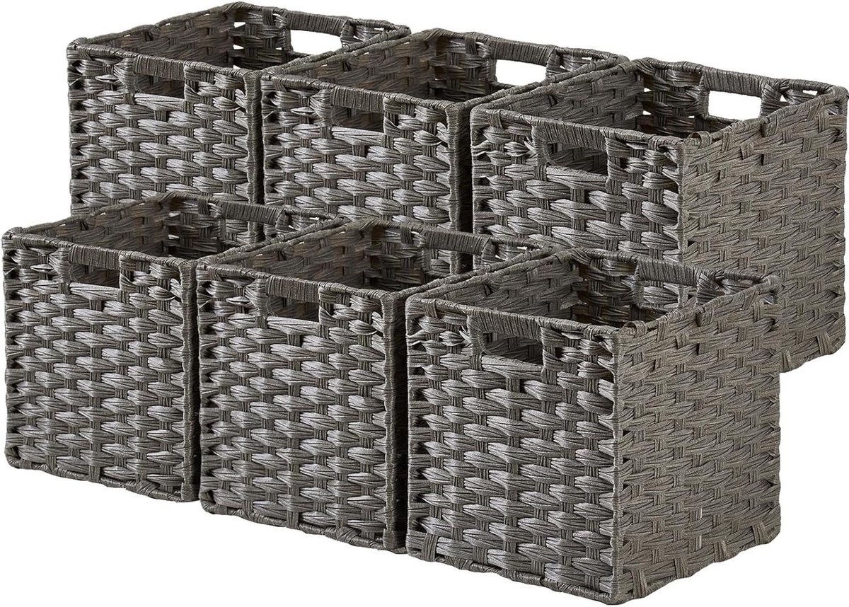 Opbergbox - Mand - Opbergen van spullen - Waterproof en schimmelwerend - 28x28x28cm - Grijs