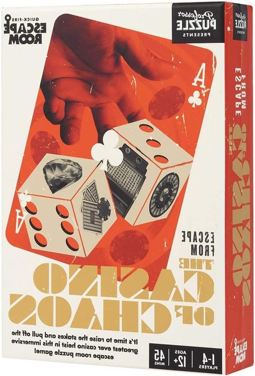 Casino Chaos Spel - Escape Room - Feestspel Organiseren - Vier Puzzels - 45 Minuten - Rood