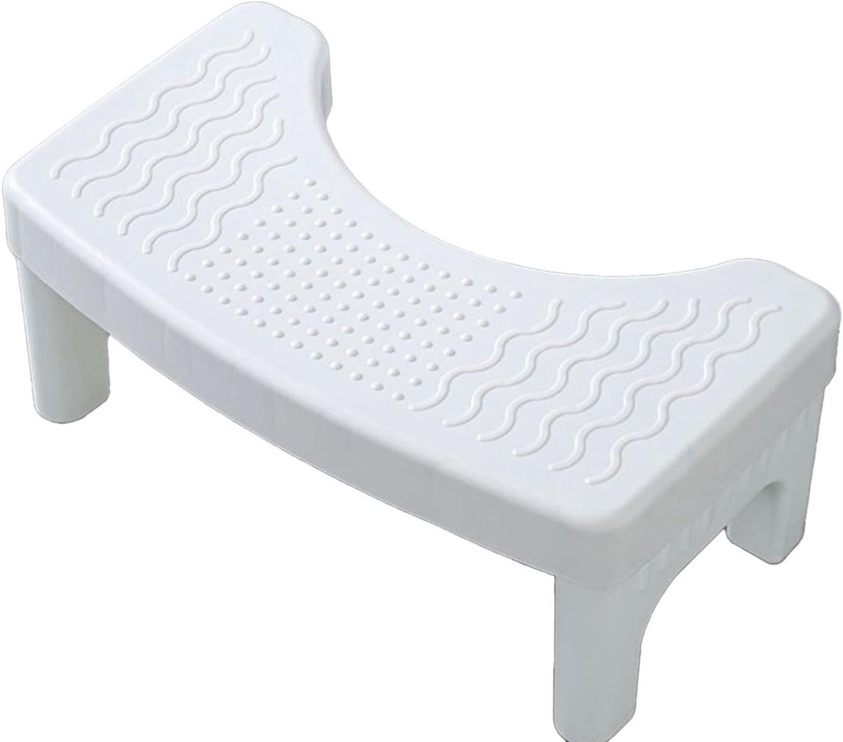 Opvouwbare wc-kruk - Toiletkrukje modern - Verbeteren houding - Ruimtebesparend ontwerp - 23 cm diep - Wit