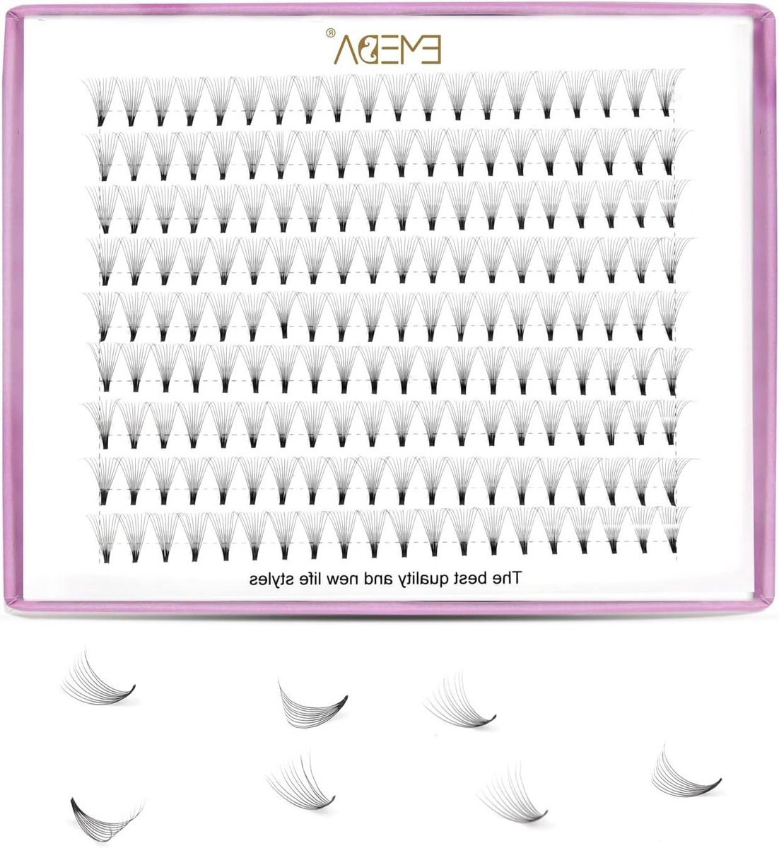 Volume Wimperextensions - Premade Fans - Mooie Ogen Creëren - Zijdezacht Materiaal - 12mm Krul - Mat Zwart
