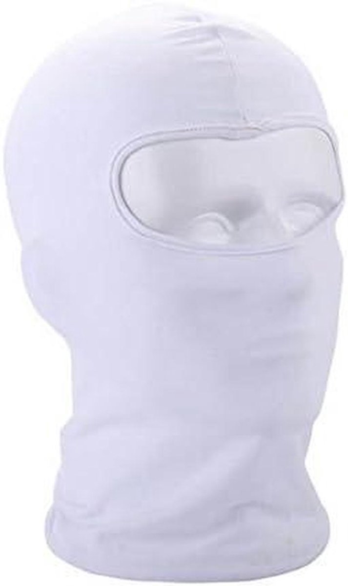 Volgelaatsmasker - Dun masker - Buiten sporten - Spandexstof - Eén maat - Wit