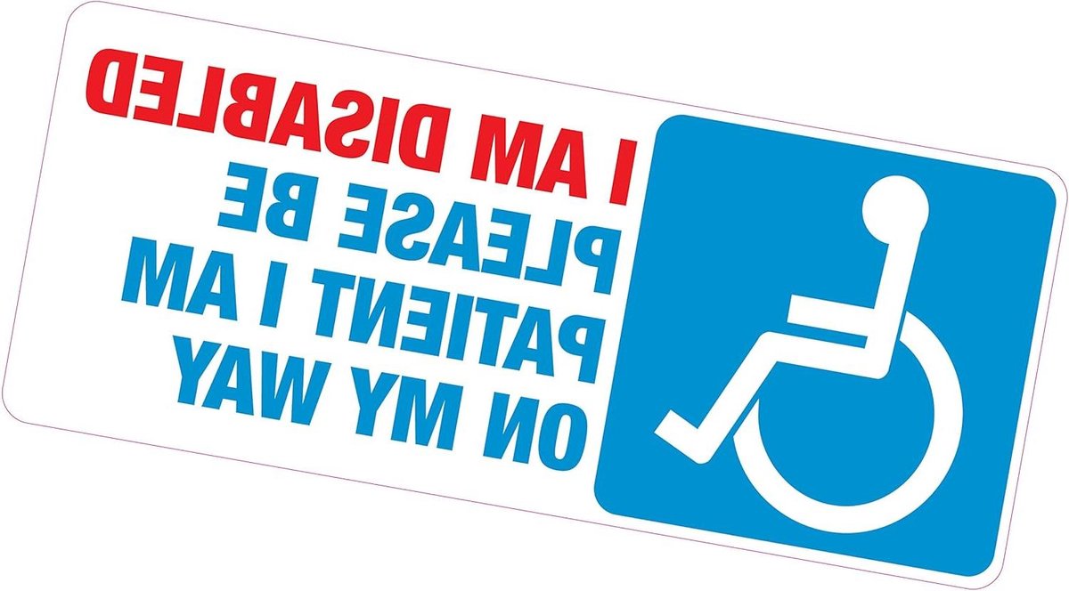 Opvallende Sticker voor Passagiers met Beperking of Ouderen - Blauw