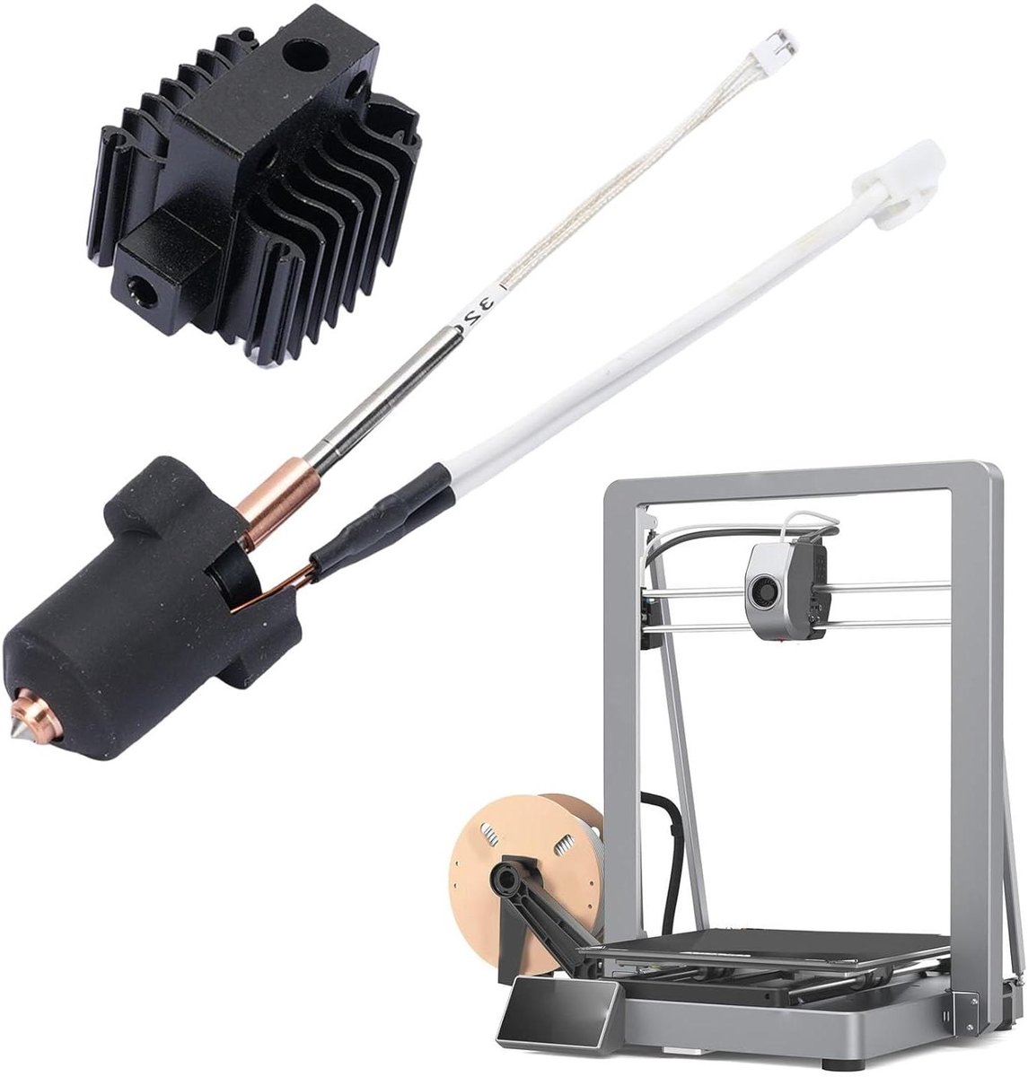 3D Printer Hotend Kit - Printkop Verwarmingsunit - Precisie Printen - Snelle Keramische Verwarming - 0.4mm Mondstuk - Metaal