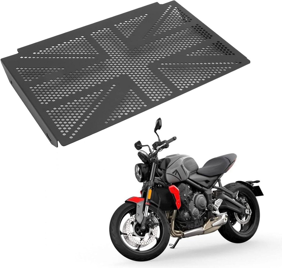 Motorfiets Radiatorbeschermer - Grille Kap - Radiator Beschermen - Zeshoekig Rasterontwerp - 429 x 304 cm - Zwart