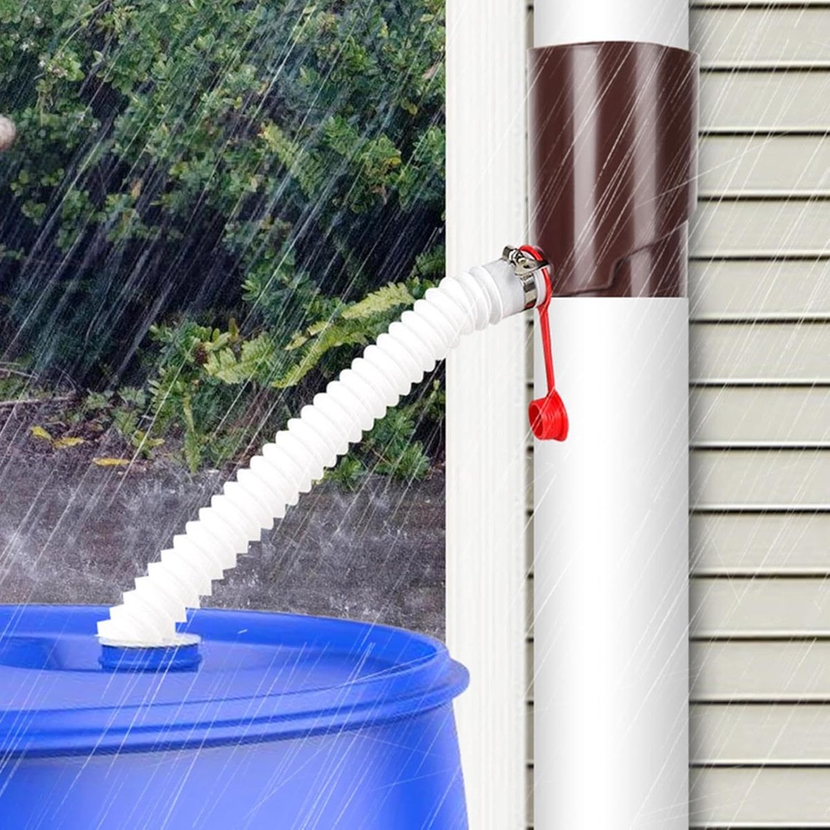 Regenwateropvangvat - Regenton Systeem - Water Besparen - UV-bestendig Materiaal - Grote Capaciteit - Bruin