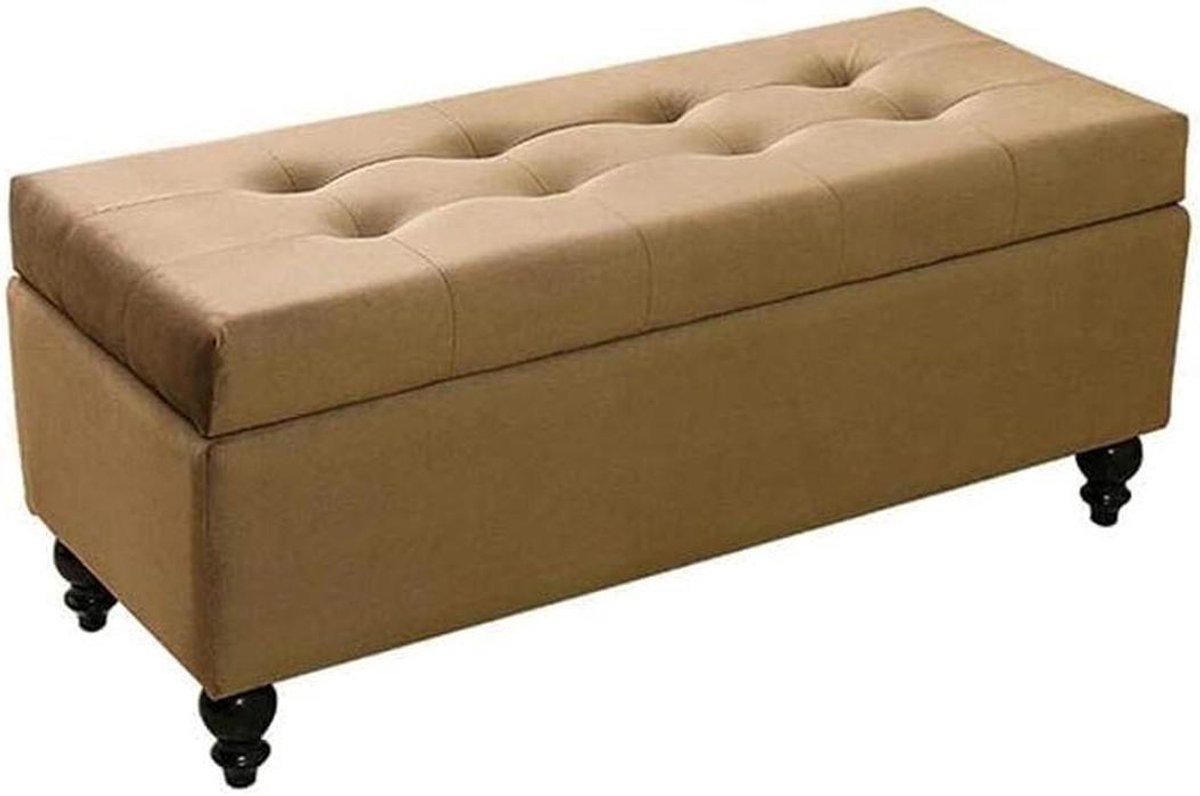 Voetenkruk - Voetsteun Bankje - Voeten Rusten - Opbergruimte - 60 cm - Kaki