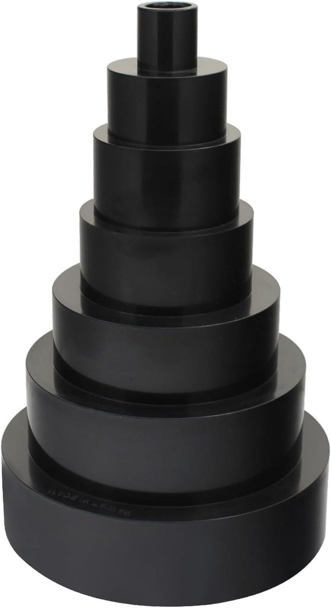 Slang Verloopstuk - Adapter Stofzuiger - Stofafzuiging Werkplaats - Duurzaam ABS Materiaal - 25 x 25 cm - Zwart