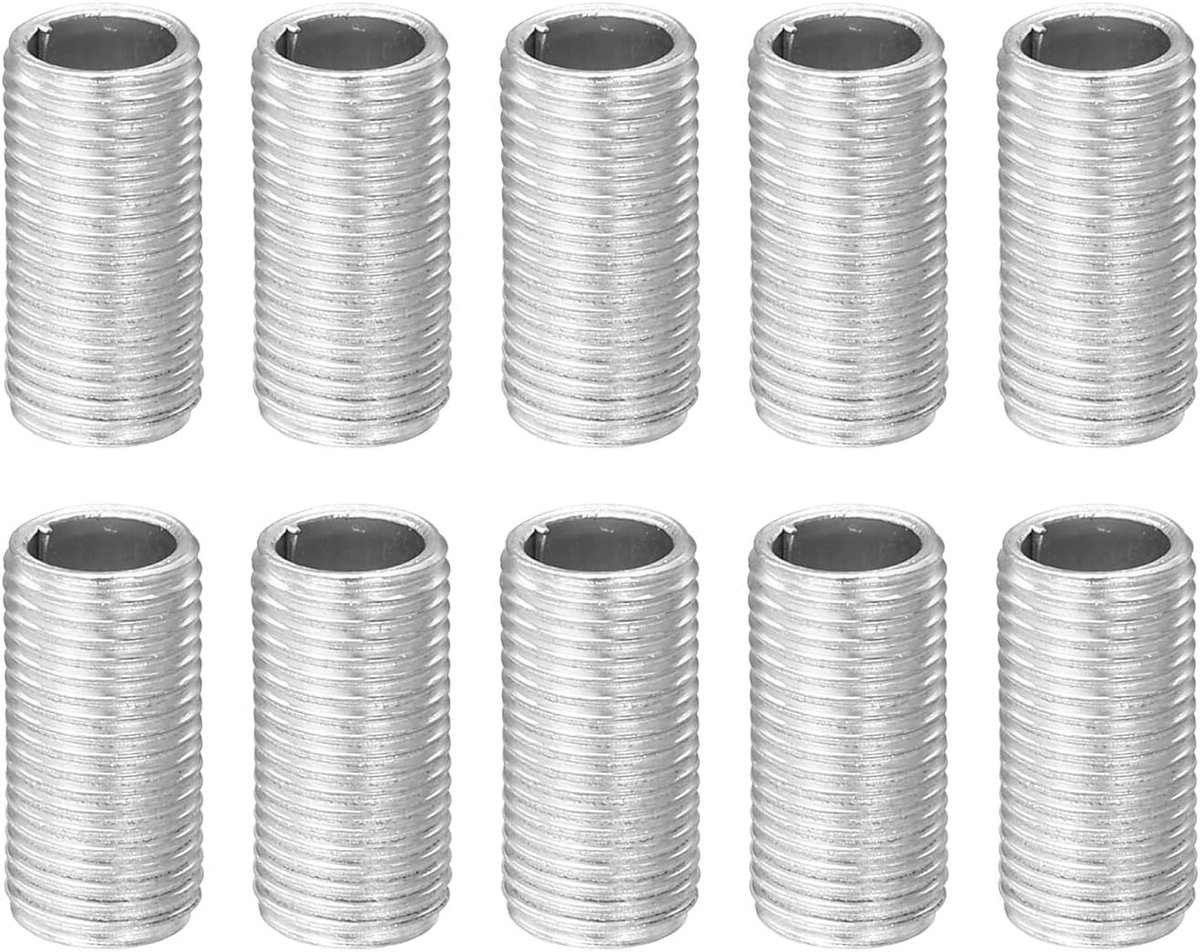 10 Stuks Lampen Nippel 2cm M10 Volledig Gewikkeld 1mm Stapel Galvanized Buizen voor Lampreparatie en Verlichting Accessoires