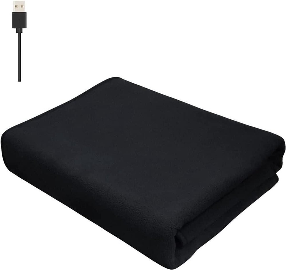 Elektrische Deken - Verwarmde Plaid - Warm Blijven - 3 Warmtestanden - 150 x 80 cm - Zwart