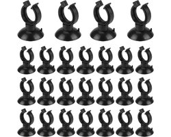 Aquarium Zuignappen - Verwarmer Clips - Aquarium Onderhoud - Eenvoudige Installatie - 25 Stuks - Zwart