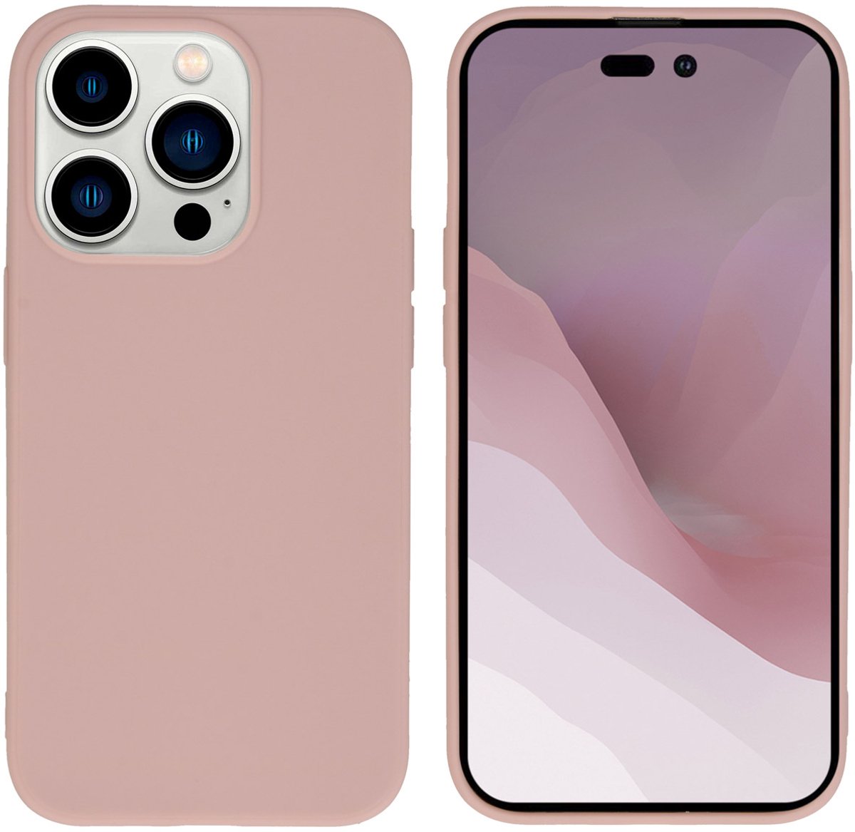 imoshion Hoesje - Geschikt voor Apple iPhone 14 Pro - Color Backcover - Dusty Pink