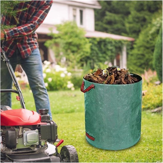 Tuinafvalbak - Herbruikbare zak - Bladeren verzamelen - Opvouwbaar en waterdicht - 60 liter inhoud - Groen van Merkloos	 — afbeelding 3