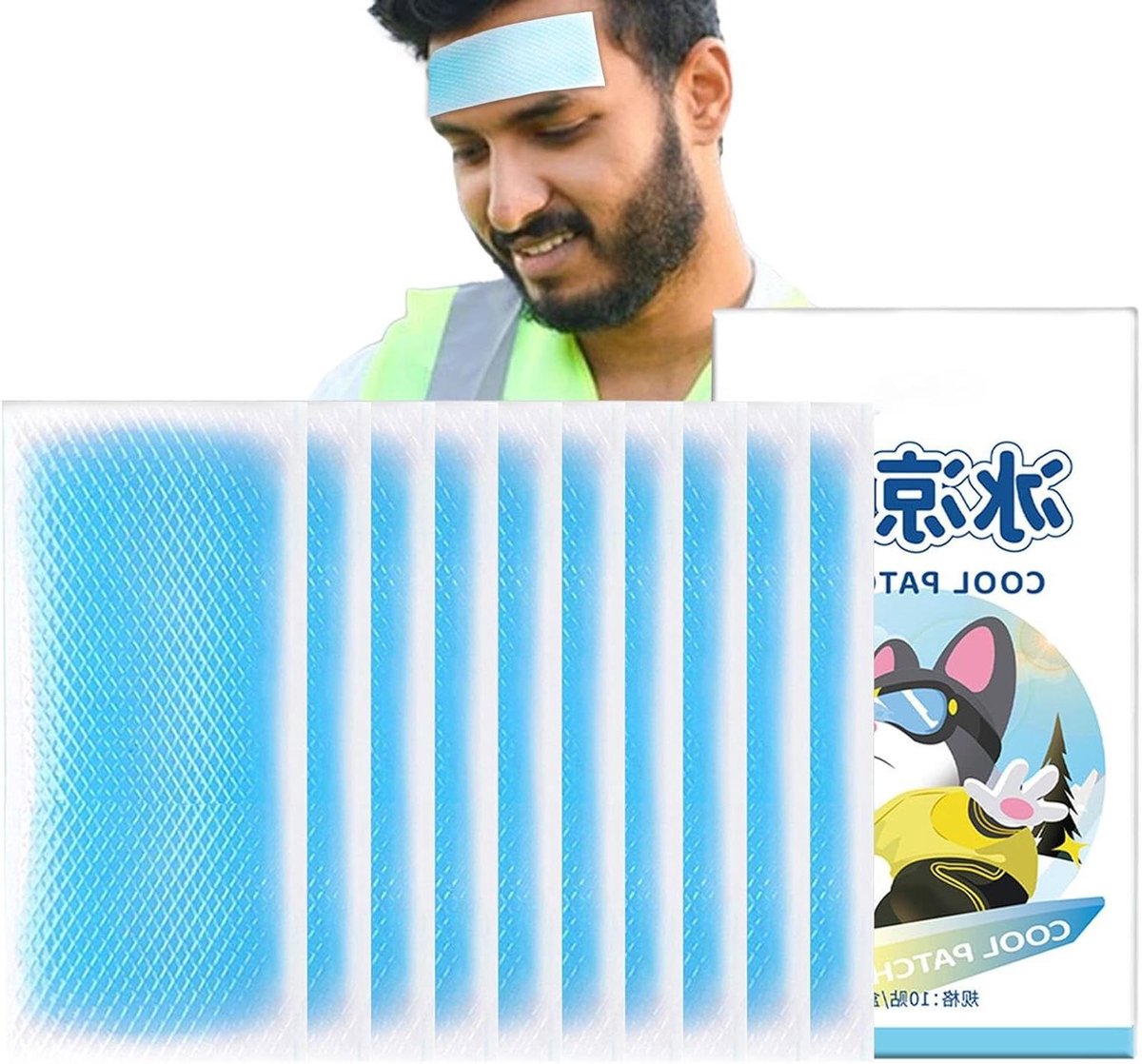 Koelpleisters - Gel Pads - Warmte Verlichting - Directe Koeling - 10 Stuks - Blauw