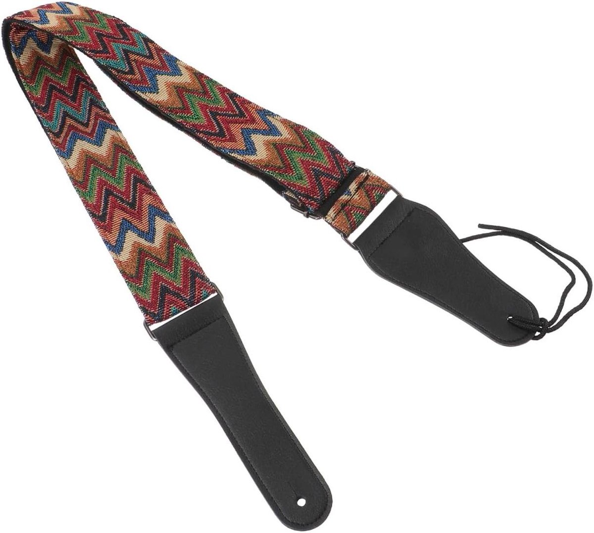 Gitaarband Basgitaar - Ukulele Riem - Muziek Maken - Verstelbare Lengte - 157 cm - Zwart