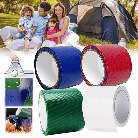 Dekzeil Reparatietape - Waterdicht PVC Plakband - Buiten Repareren - Extreme Temperatuur Bestendig - 8 cm x 5 m - Wit van Merkloos — afbeelding 4
