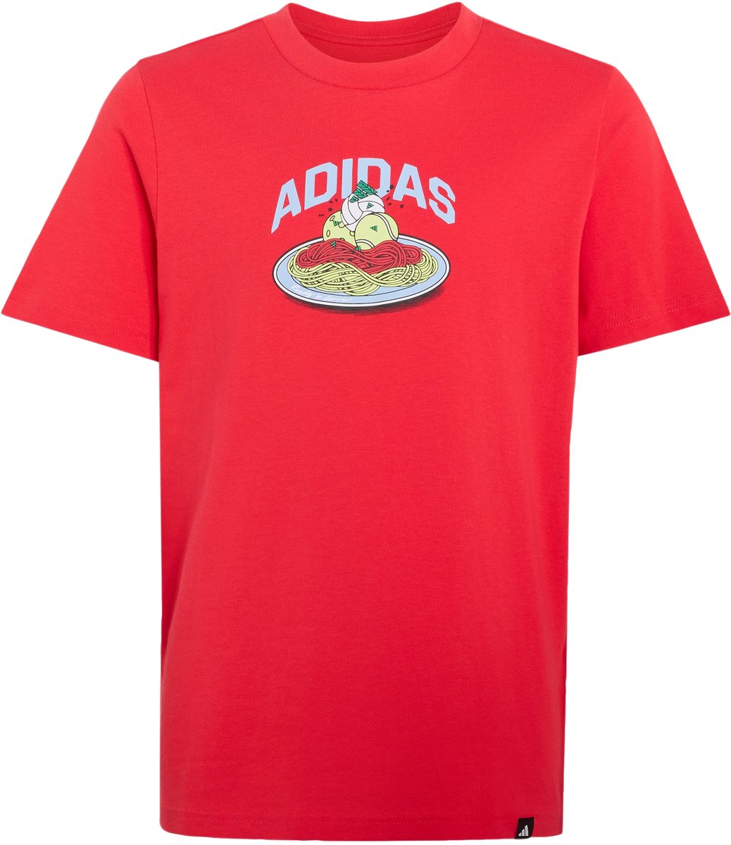 Adidas Sportswear Pasta Graphic T-Shirt Junior Kinderen Rood