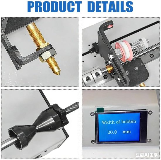 Automatische Wikkelmachine - Kabelwikkelmachine Draad - Precisie Wikkelen - 001 mm Nauwkeurigheid - 10 cm Spoeldiameter - Zwart van Merkloos — afbeelding 5