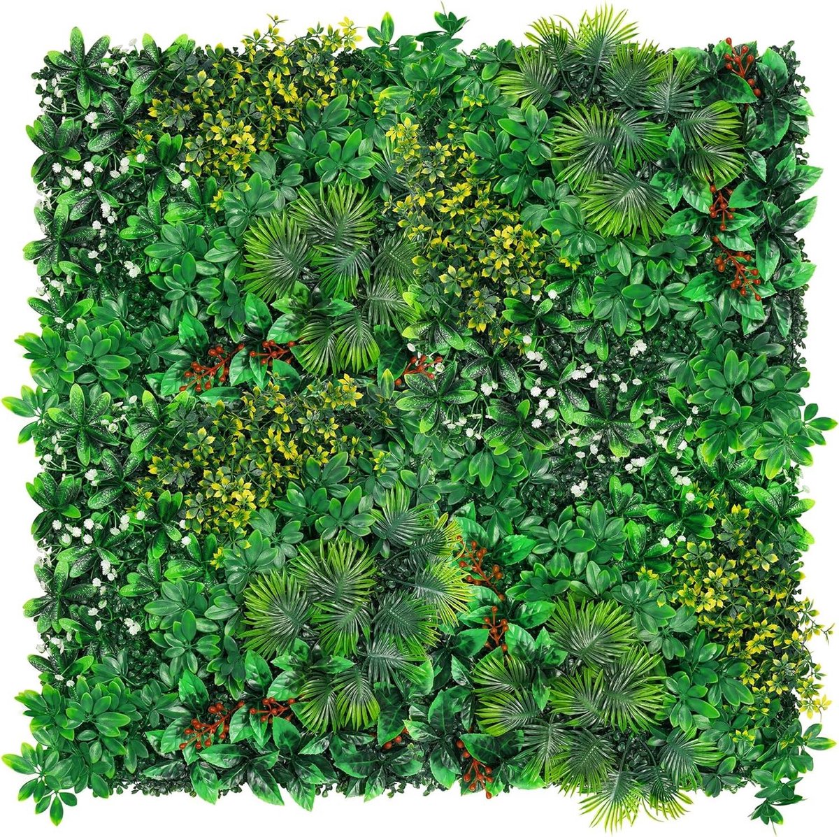 Kunstgras Panelen - Groene Wand - Decoratie Binnen Buiten - UV-bestendig Weerbestendig - 8 stuks 50x50cm - Groen