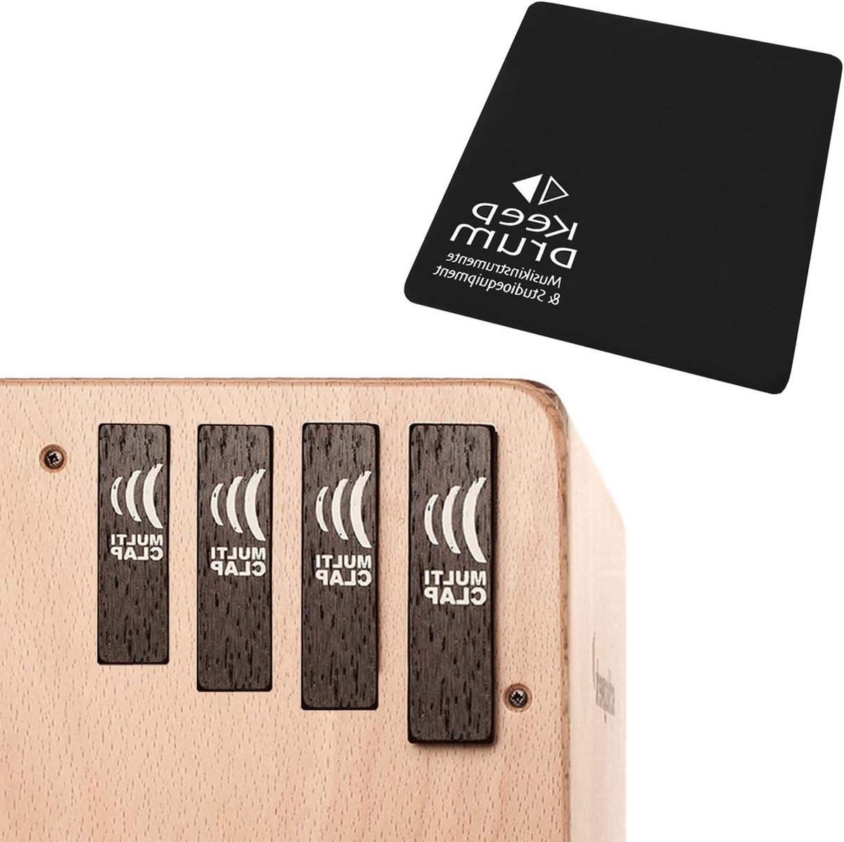 Cajon Add-on Set - Percussie Toevoeging - Muziek Maken - Vier Maten - 60-90 mm - Zwart Bruin