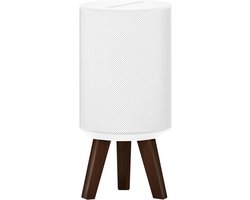 Houten Desk Speaker Stand voor Verbeterde Geluidskwaliteit, Tripod Houder voor Draadloze Speakers, Geschikt voor Sonos Era 100, Wit