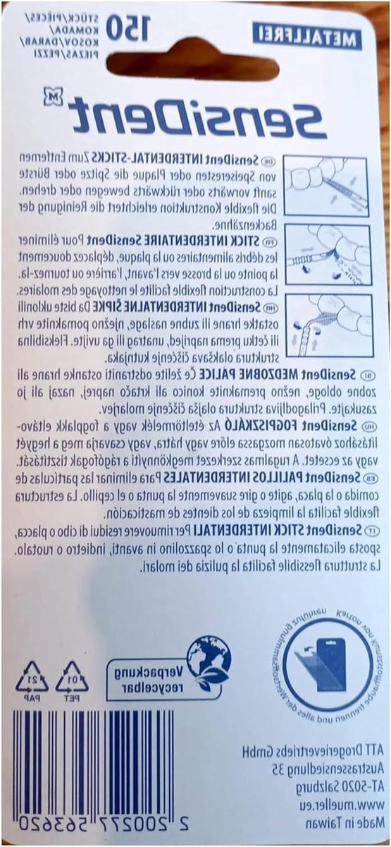 Interdentale Sticks - Tandenstokers - Mondhygiëne - 2-in-1 Reiniging - 150 stuks - Wit
