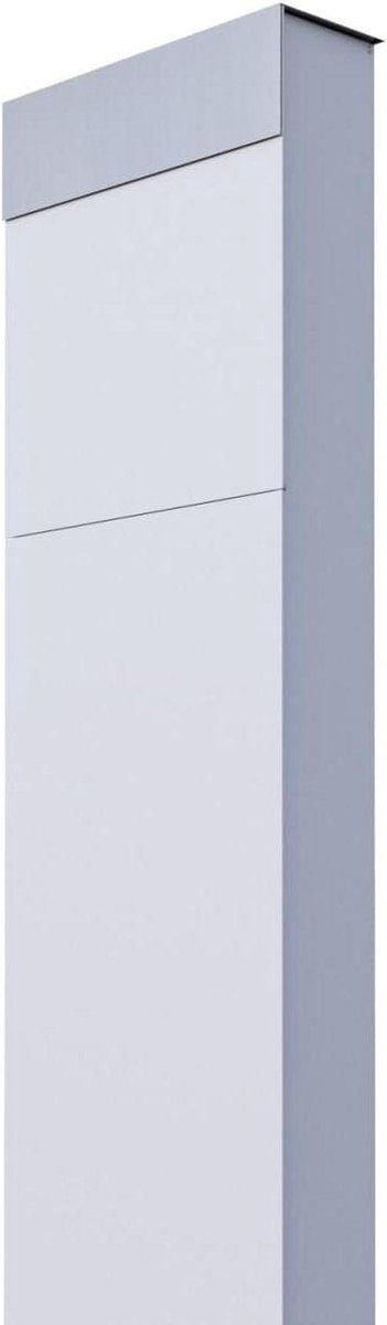 Staande brievenbus - Brievenbus met voet - Post ontvangen - Mat wit gepoedercoat - 36x115x13 cm - Wit