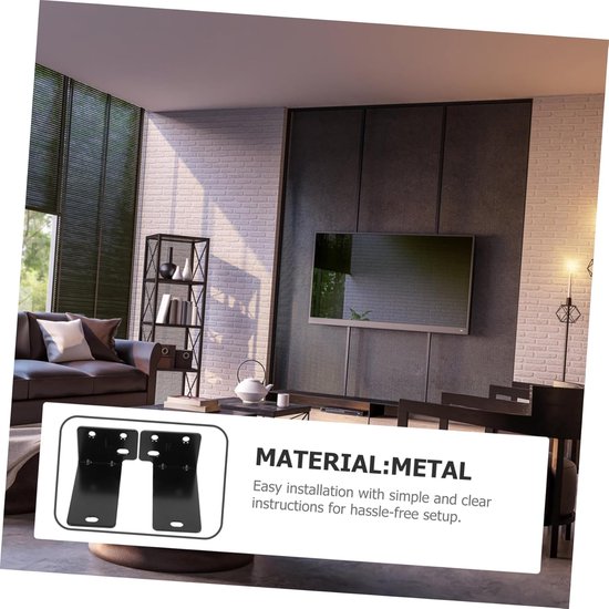 Gatuida Universal Floating Wall Shelf Soundbar Wall Bracket Soundbar For Under TV Wall Mounts For Soundbars Soundbar Bracket Soundbar Shelf TV Stands Loudspeaker Stand Metal van Merkloos — afbeelding 2