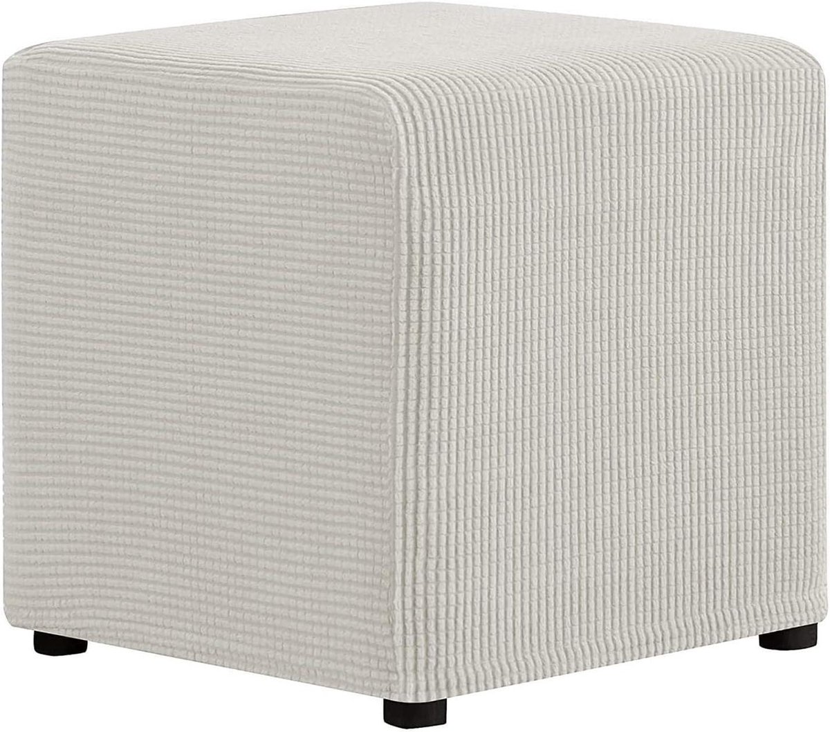Stretch Pouf Cover Square Cube 40x40/45x45/50x50cm Pouf Cover Storage Small Footstool Cover Pouf Stool Covers Cushion Covers Home Furniture Protector,D4,40x40x40cm