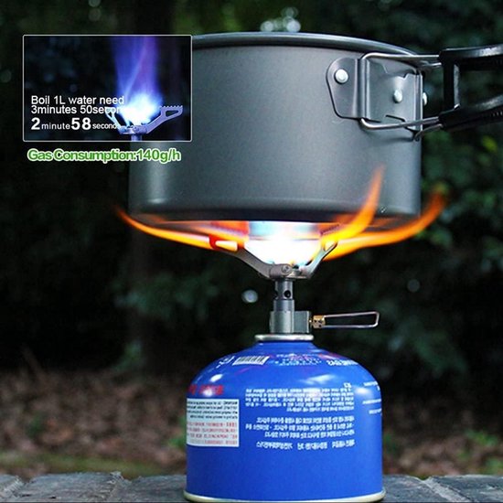 BRS-3000T Ultralight Titanium Alloy Mini Foldable Portable Ultralight Gas Stove Burner, 25g Picnic Hiking Barbecue van BRS — afbeelding 3