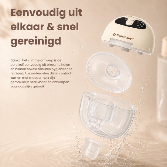 Sensibaby Twinflow Duo Sensibaby Dubbele Elektrische Borstkolf - Handsfree & Draadloos - Stil (40 dB) - Geintegreerd Nachtlampje - USB-C Oplaadbaar - Inclusief Luxe Opbergtas — afbeelding 4