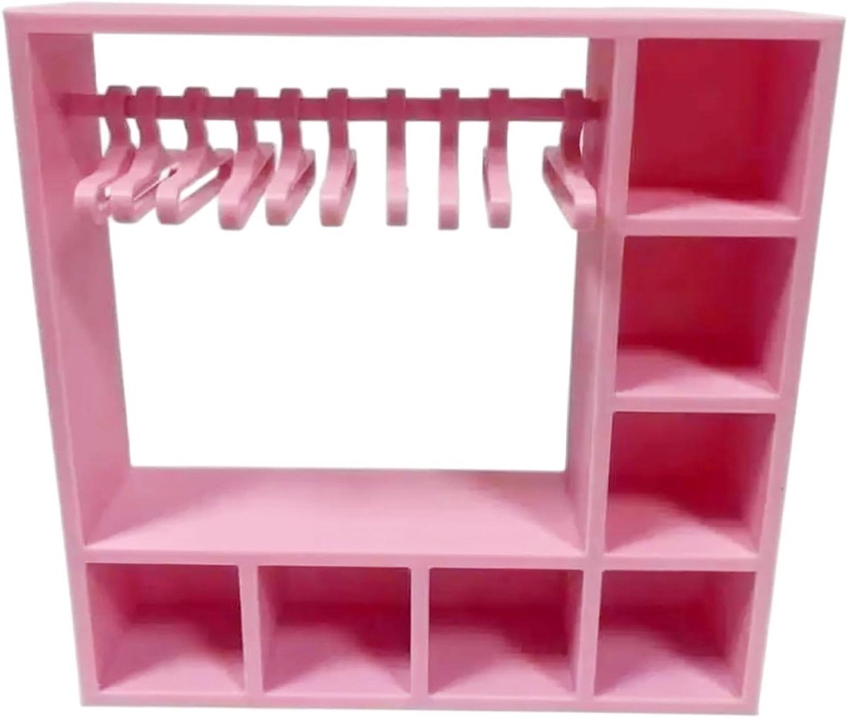 Poppenhuis Kast - Miniatuur Meubel - Kleding Organiseren - Realistisch Ontwerp - 15.5 cm - Wit