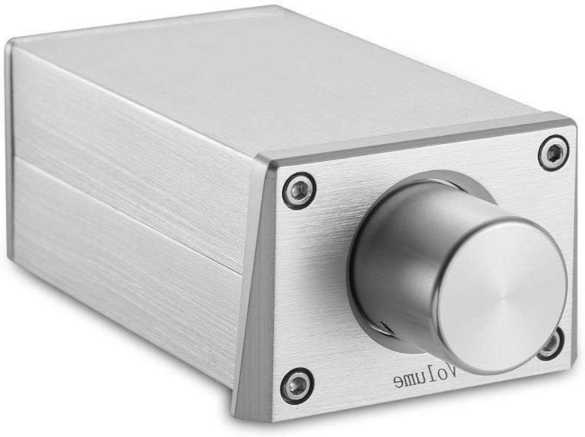 Nobsound High Precision Passieve Preamp Volume Controller VOL Control HiFi Preamplifier ALPS (RCA & HiFi-versie, Zilver)